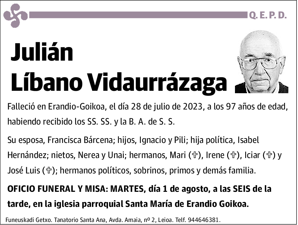 Julián Líbano Vidaurrázaga