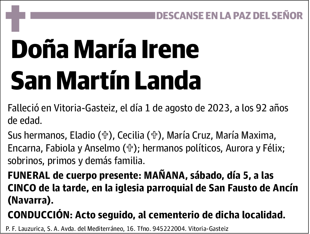 María Irene San Martín Landa
