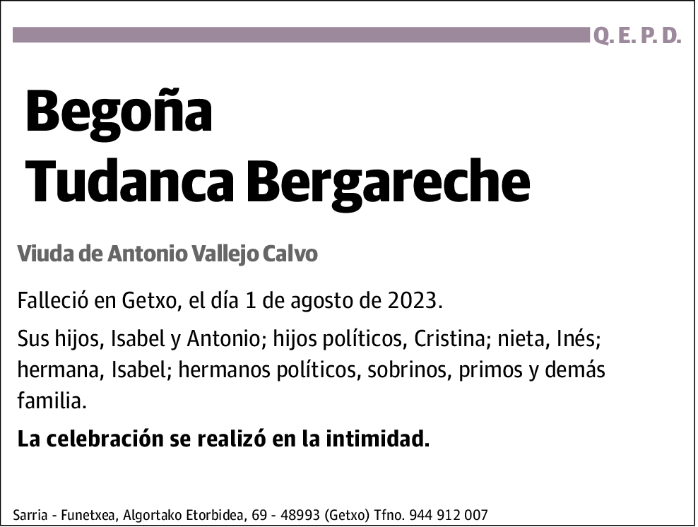 Begoña Tudanca Bergareche