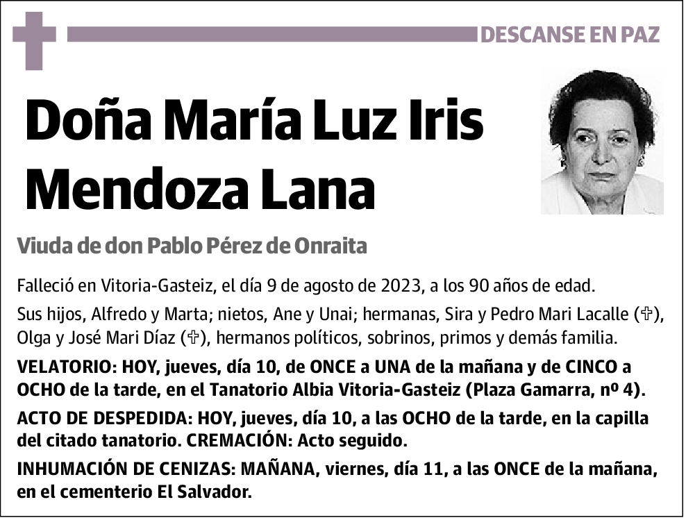 María Luz Iris Mendoza Lana