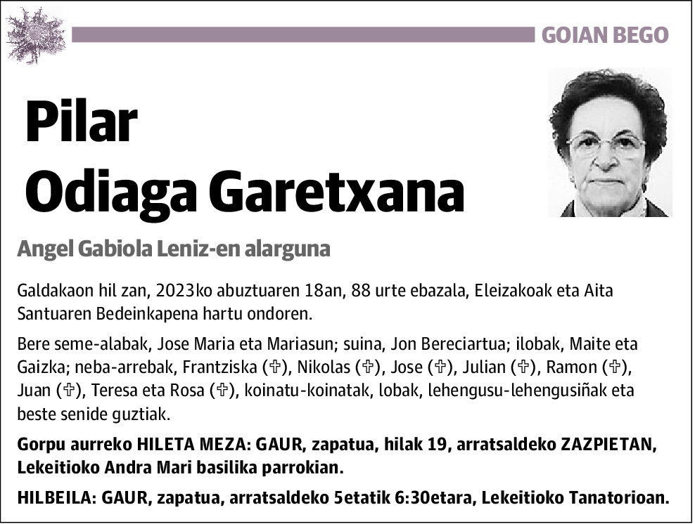 Pilar Odiaga Garetxana