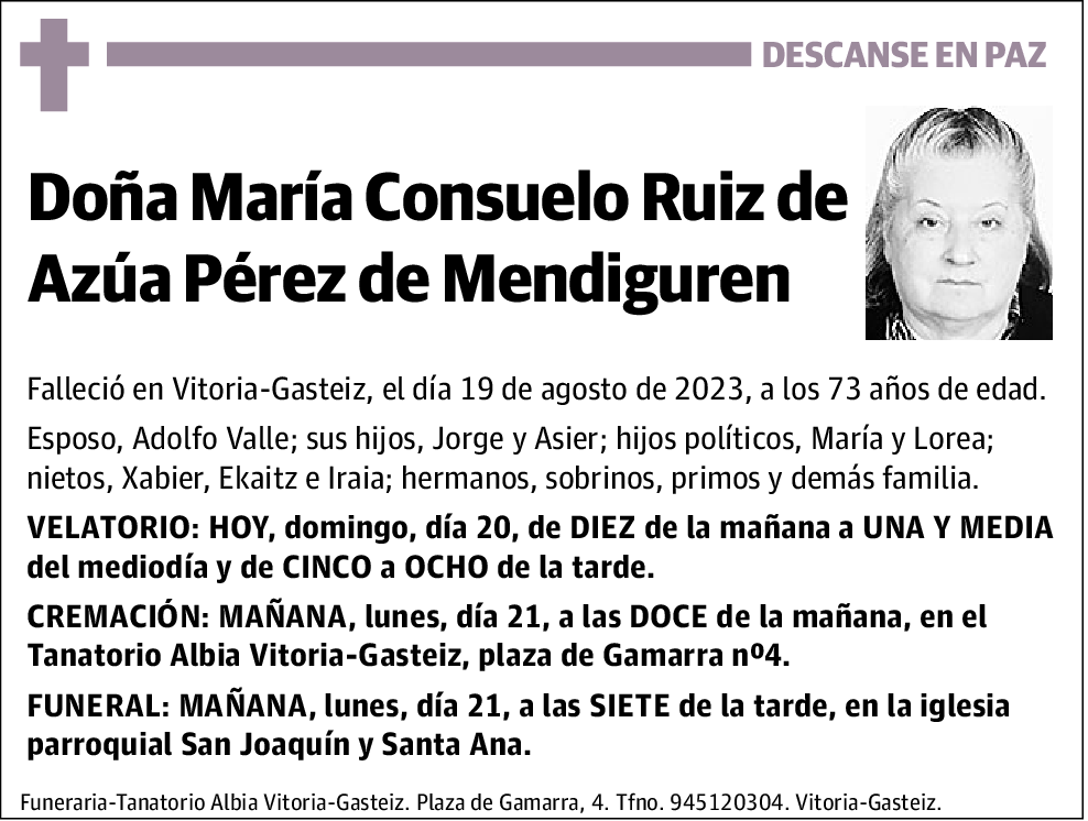 María Consuelo Ruiz de Azúa Pérez de Mendiguren