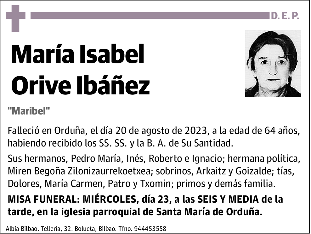 María Isabel Orive Ibáñez