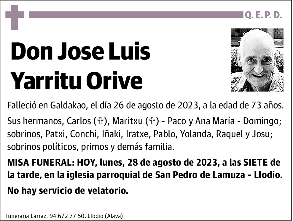 Jose Luis Yarritu Orive