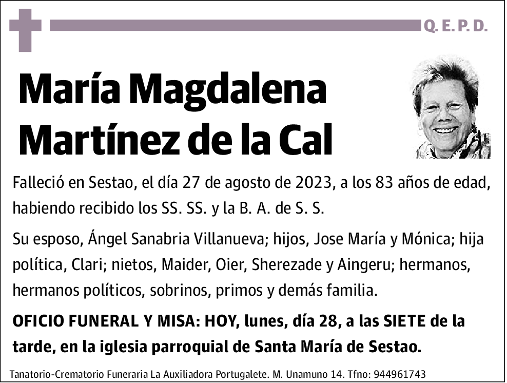 María Magdalena Martínez De La Cal