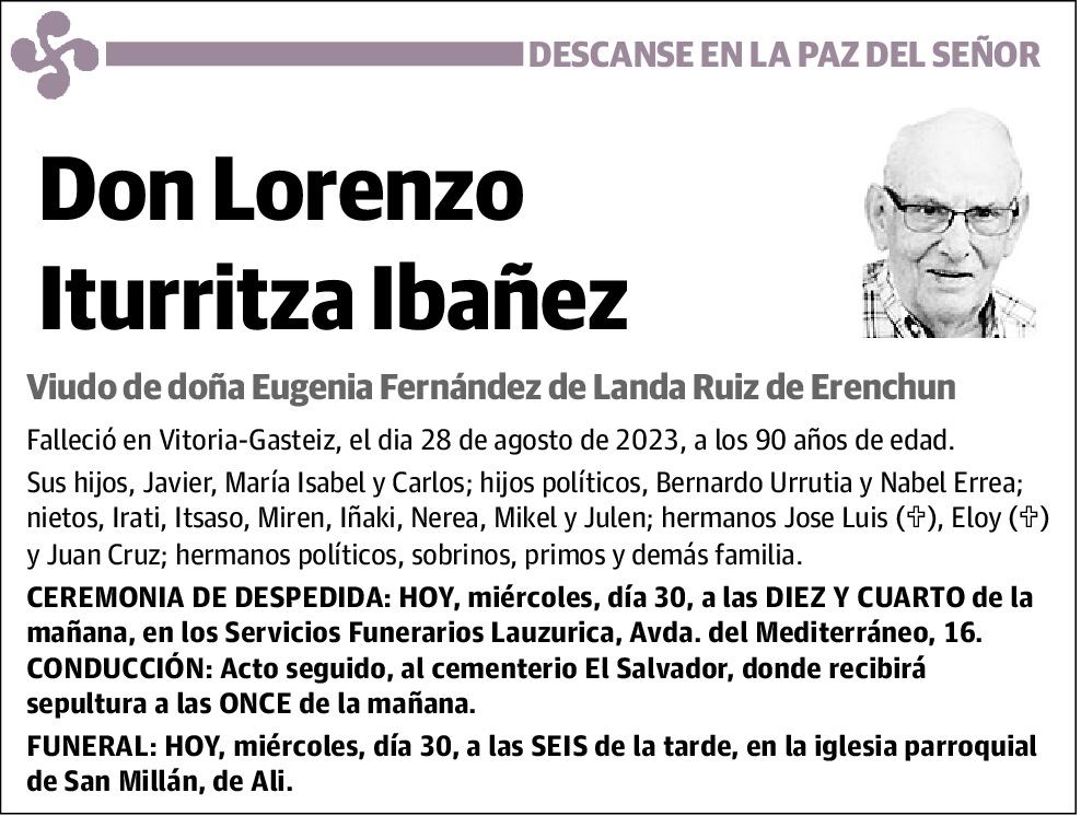 Lorenzo Iturritza Ibañez