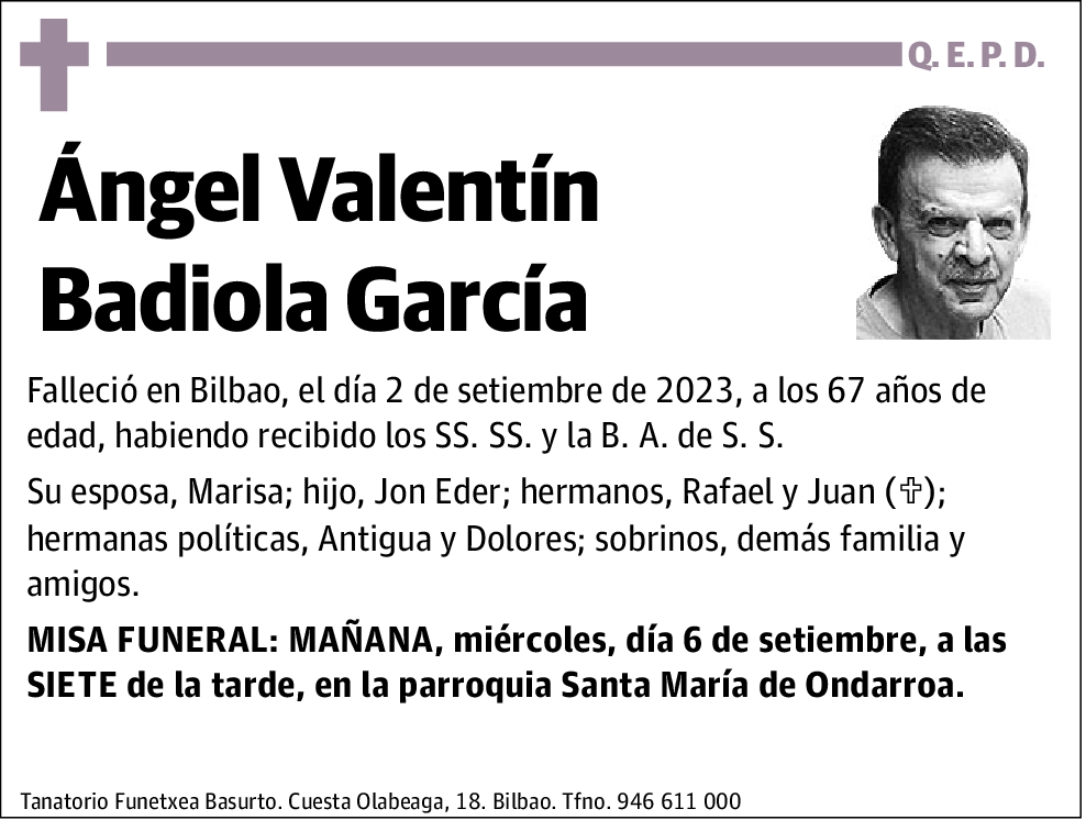 Ángel Valentín Badiola García