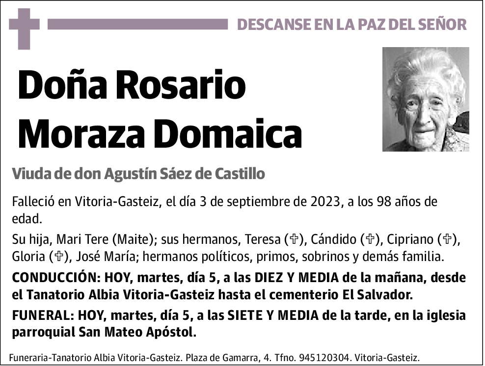 Rosario Moraza Domaica