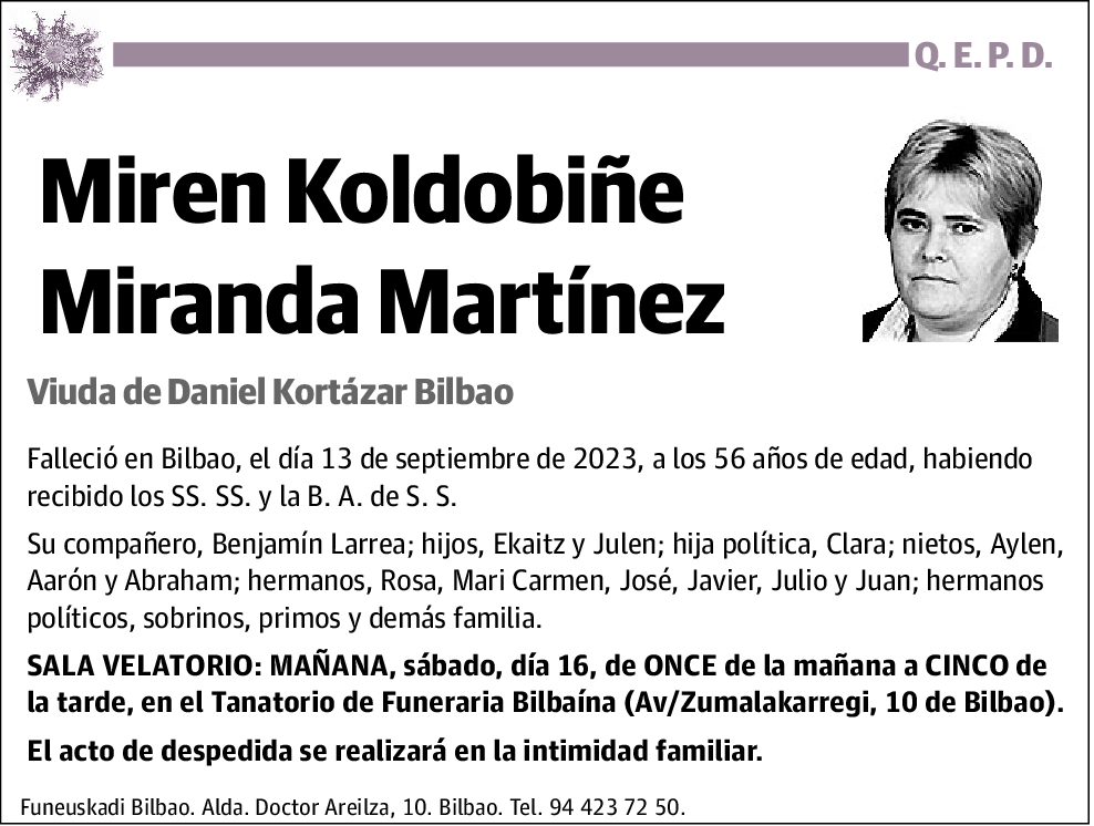 Miren Koldobiñe Miranda Martínez