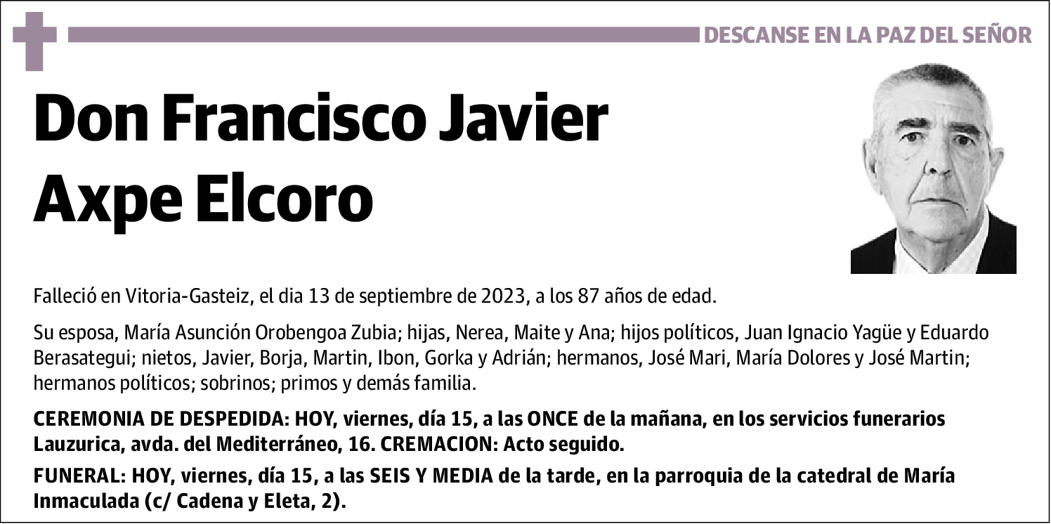 Francisco Javier Axpe Elcoro