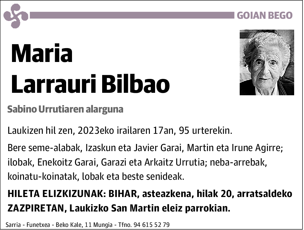 Maria Larrauri Bilbao