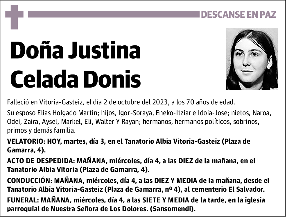 Justina Celada Donis