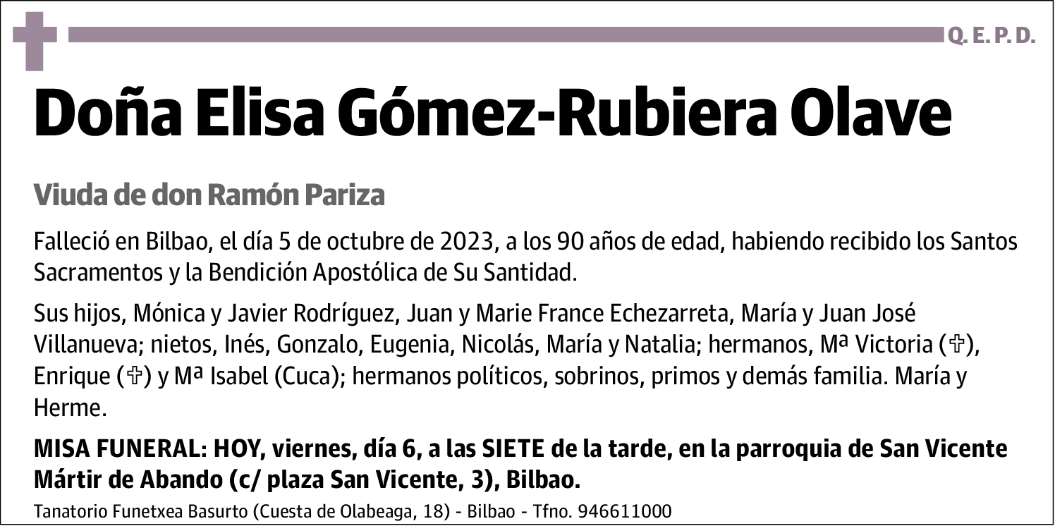 Elisa Gómez-Rubiera Olave