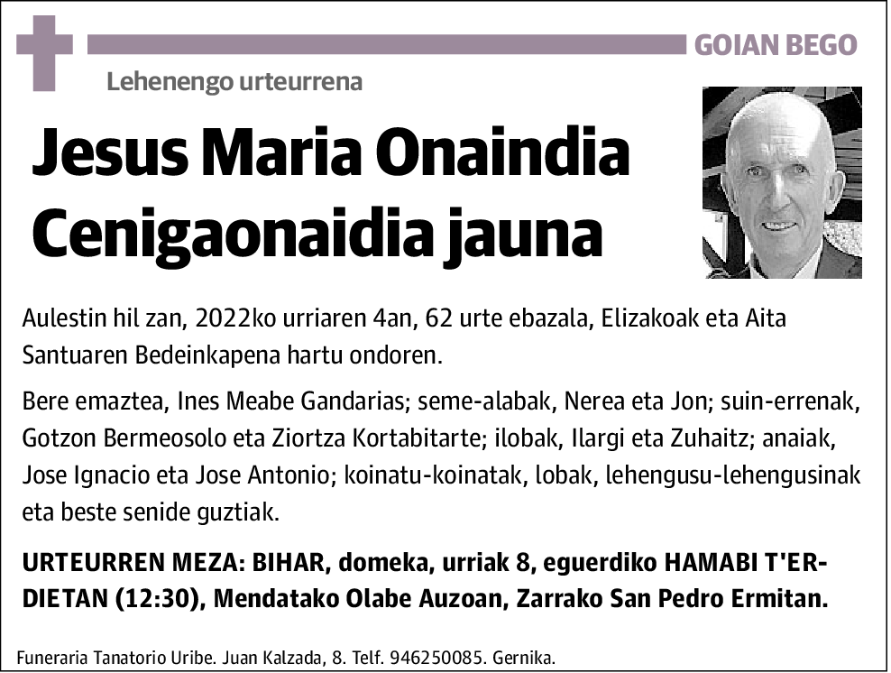 Jesús María Onaindia Cenigaonaindia