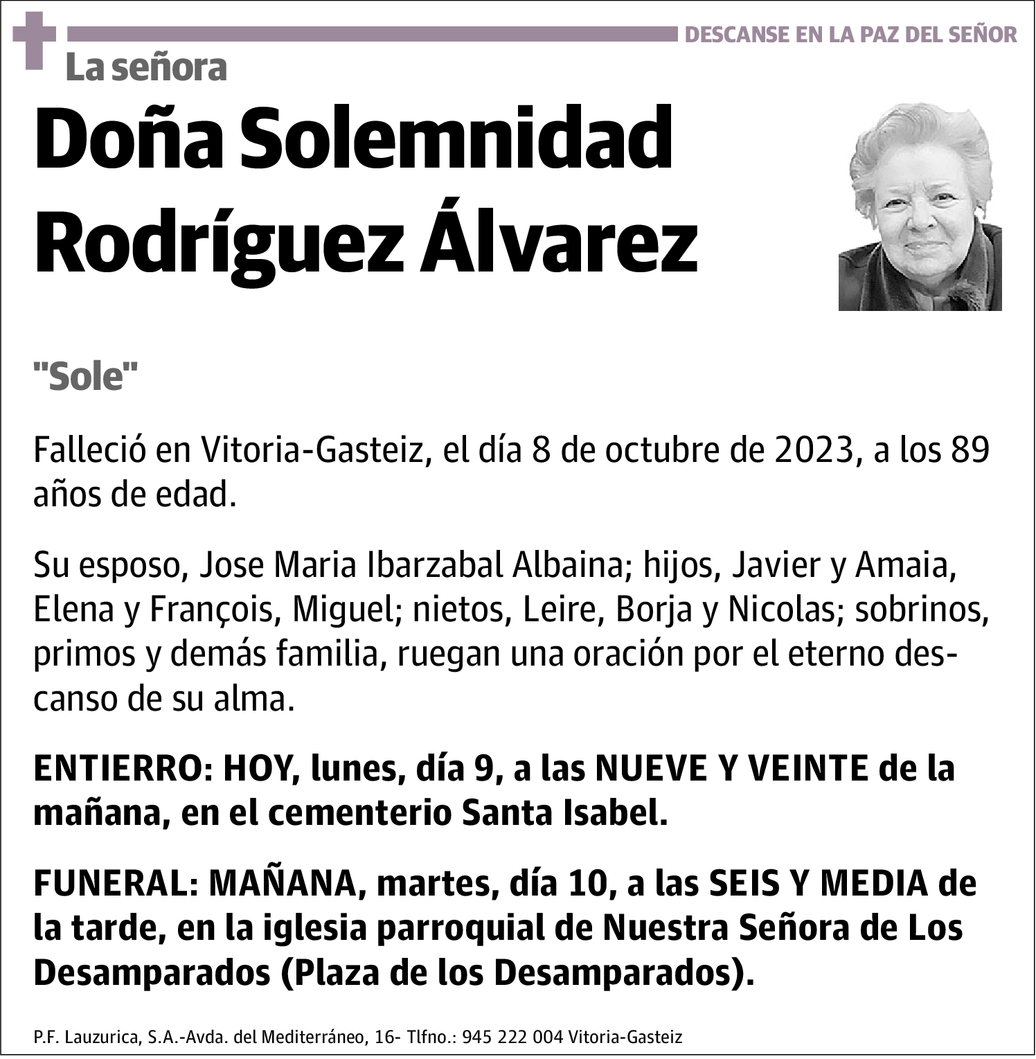 Solemnidad Rodríguez Álvarez