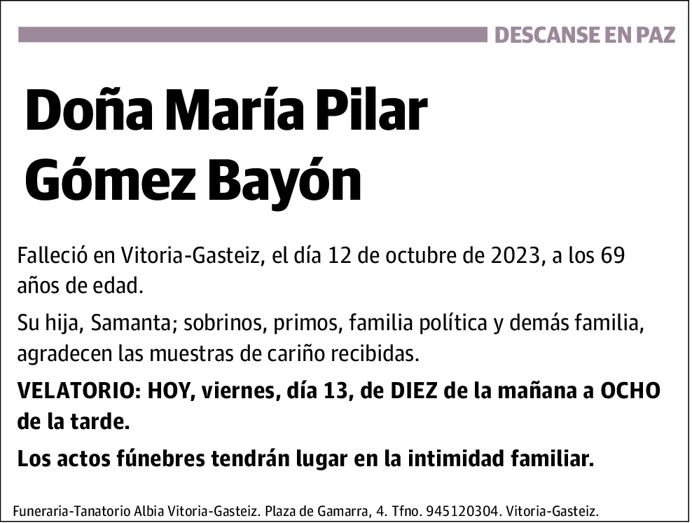 María Pilar Gómez Bayón