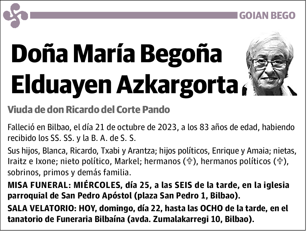 María Begoña Elduayen Azkargorta