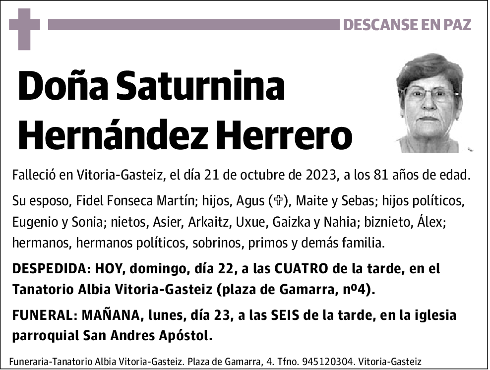 Saturnina Hernández Herrero