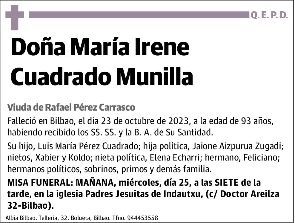 María Irene Cuadrado Munilla