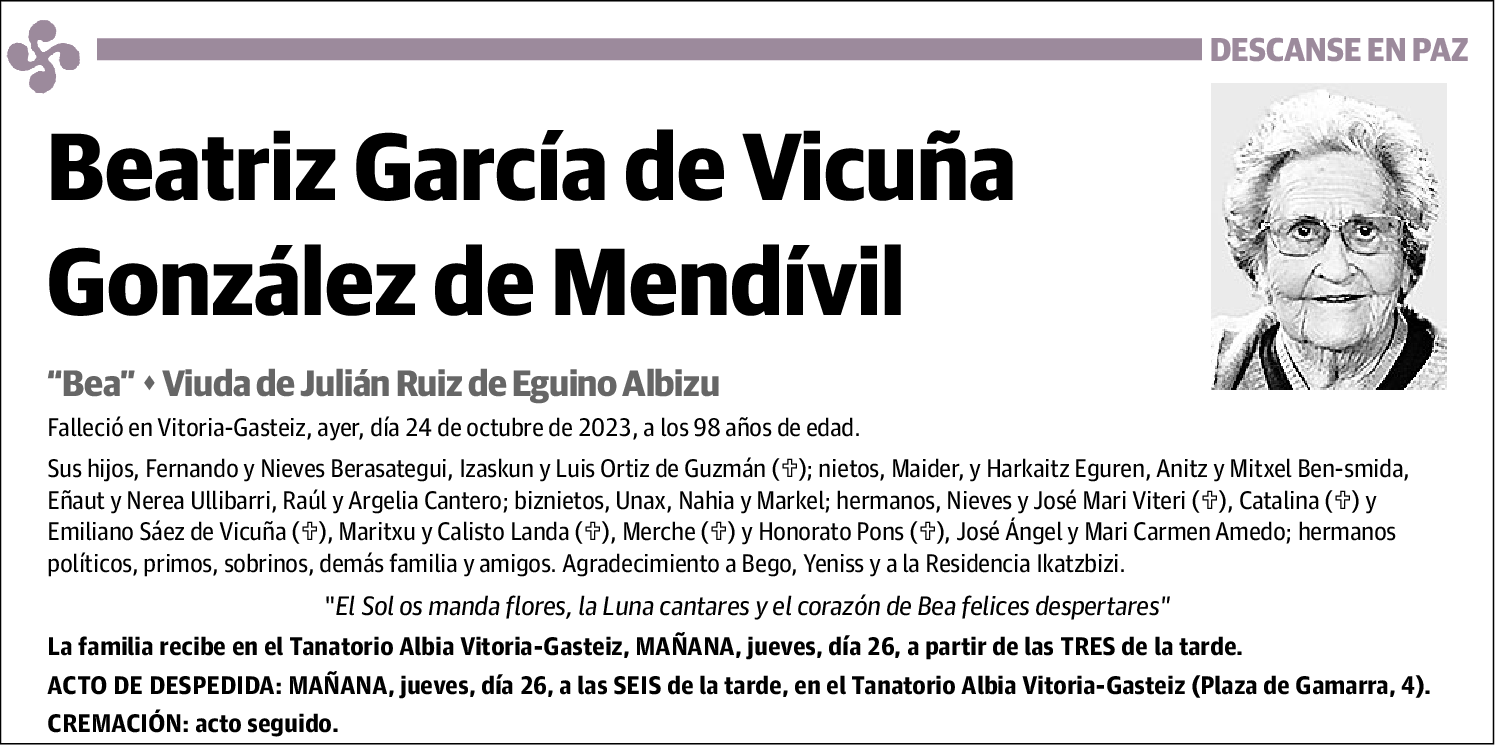 Beatriz García de Vicuña González de Mendívil