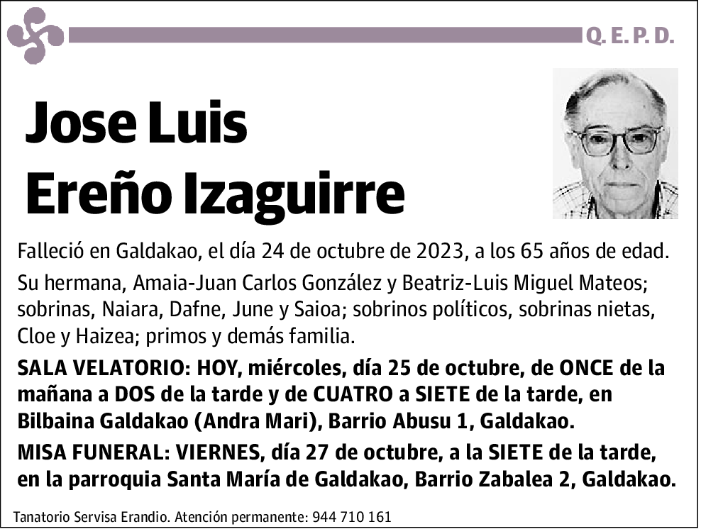 Jose Luis Ereño Izaguirre