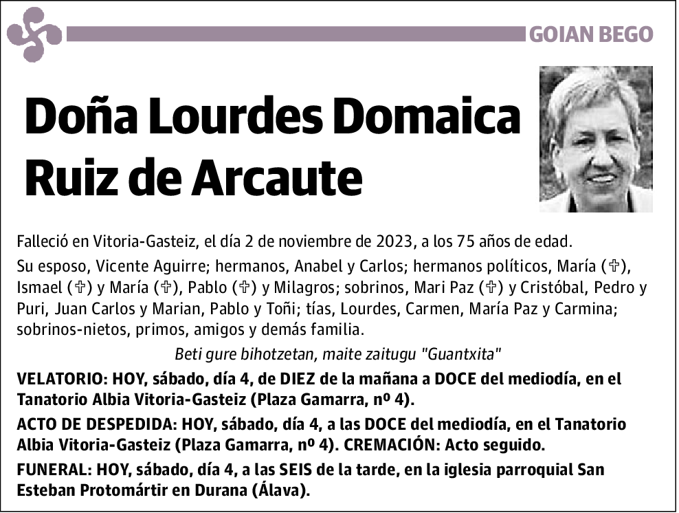 Lourdes Domaica Ruiz de Arcaute