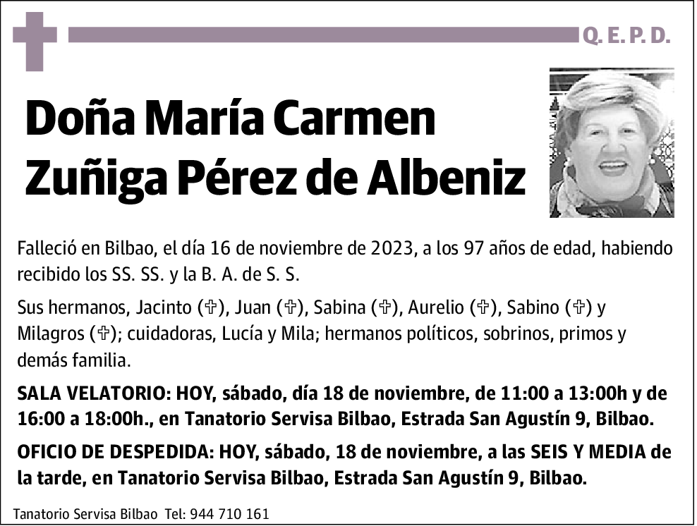 María Carmen Zuñiga Pérez de Albéniz