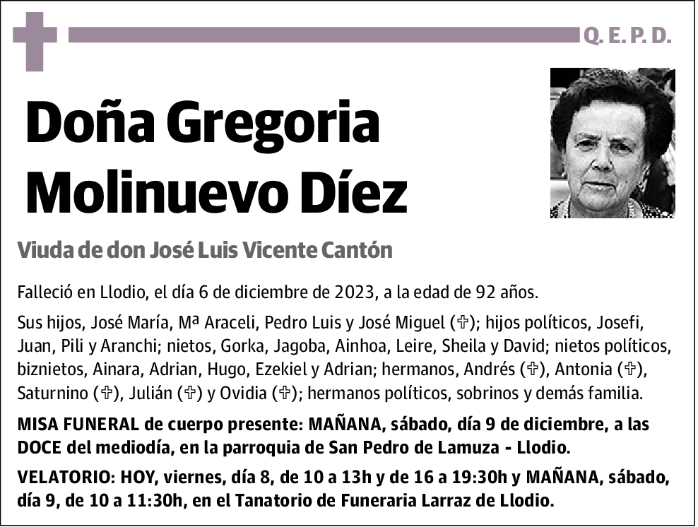 Gregoria Molinuevo Díez