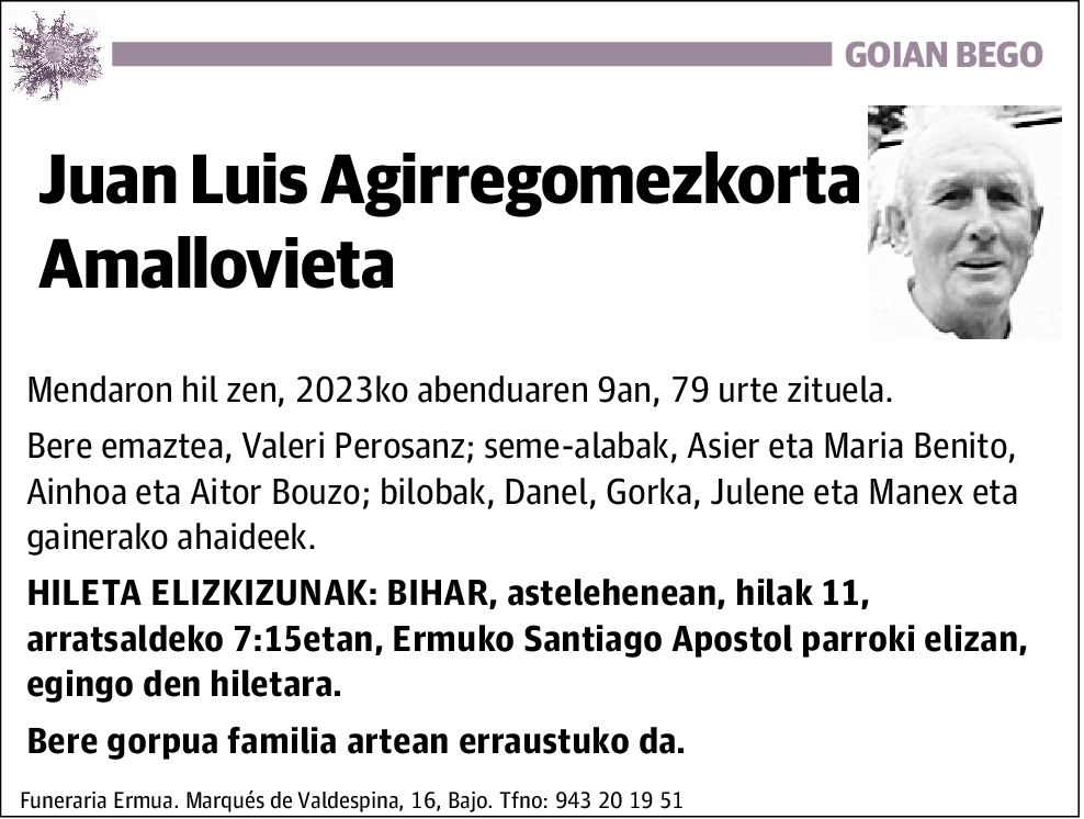 Juan Luis Agirregomezkorta Amallovieta