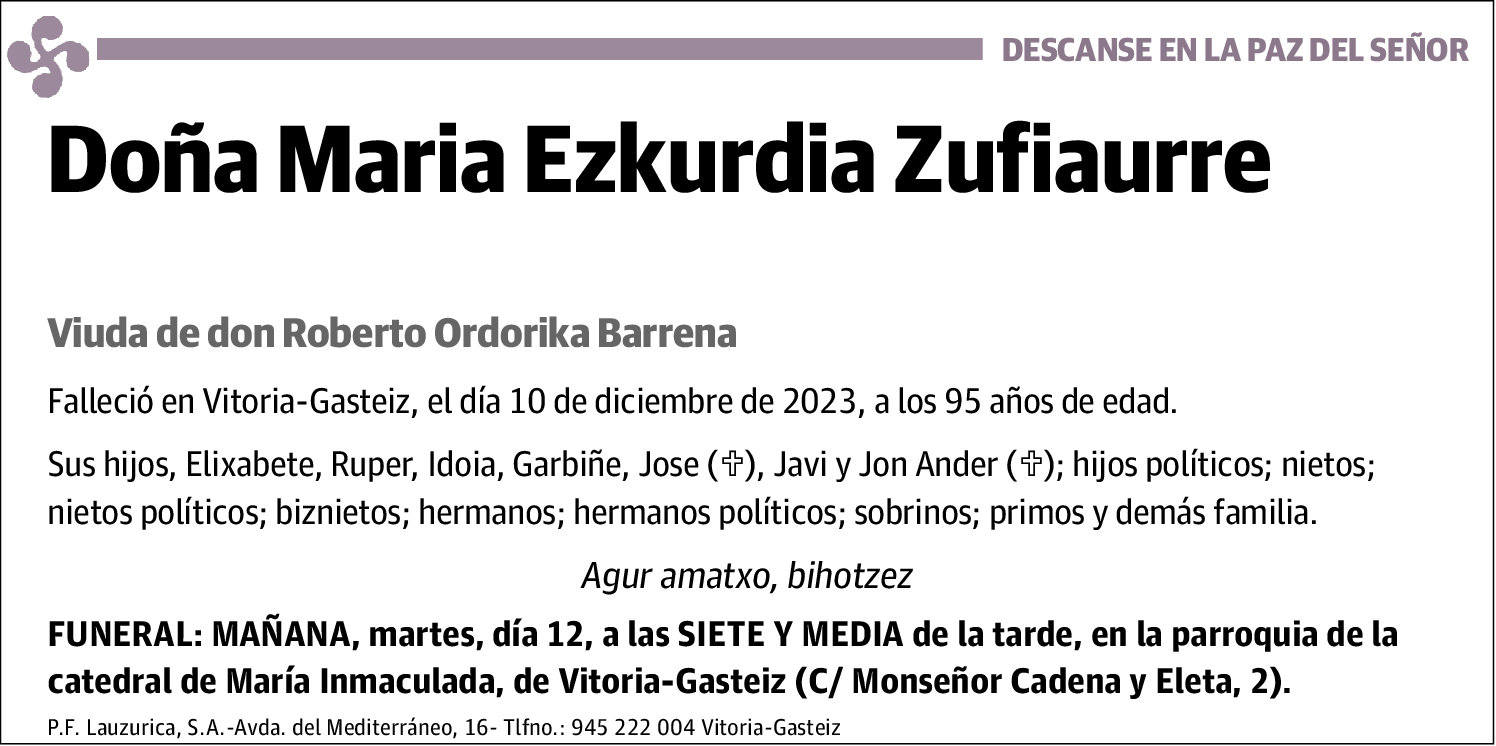 Maria Ezkurdia Zufiaurre