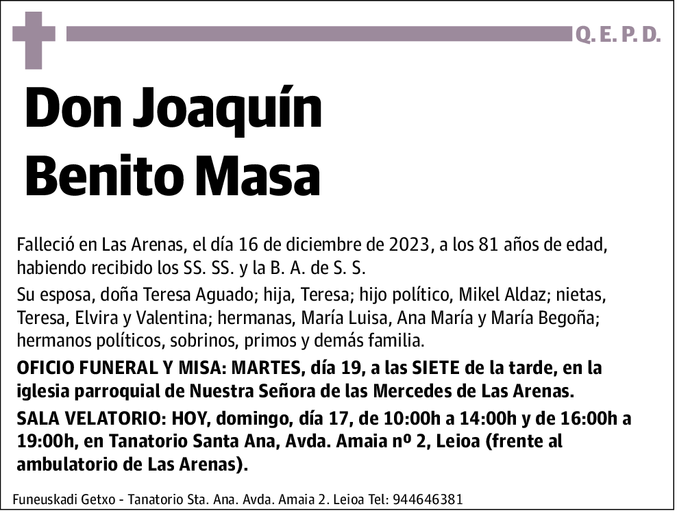 Joaquín Benito Masa