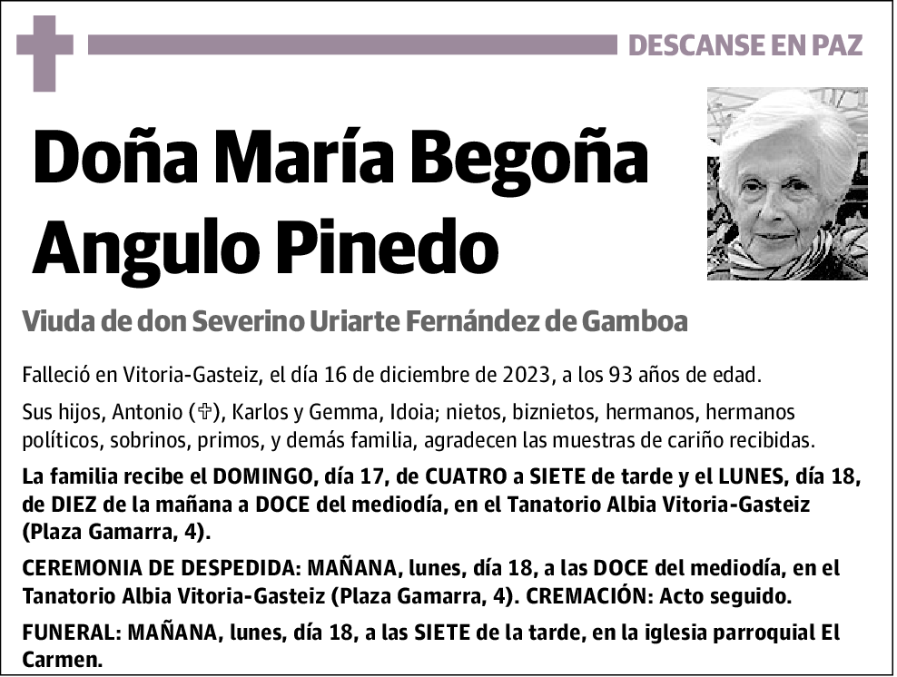 María Begoña Angulo Pinedo
