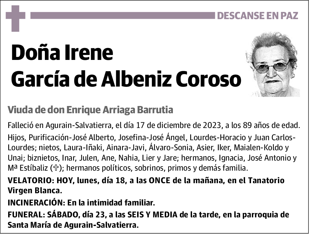Irene García de Albeniz Coroso