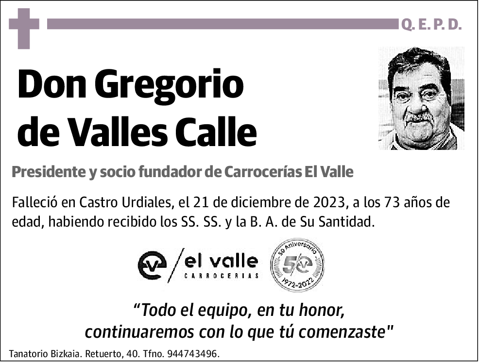 Gregorio de Valles Calle