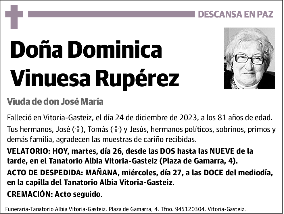 Dominica Vinuesa Rupérez