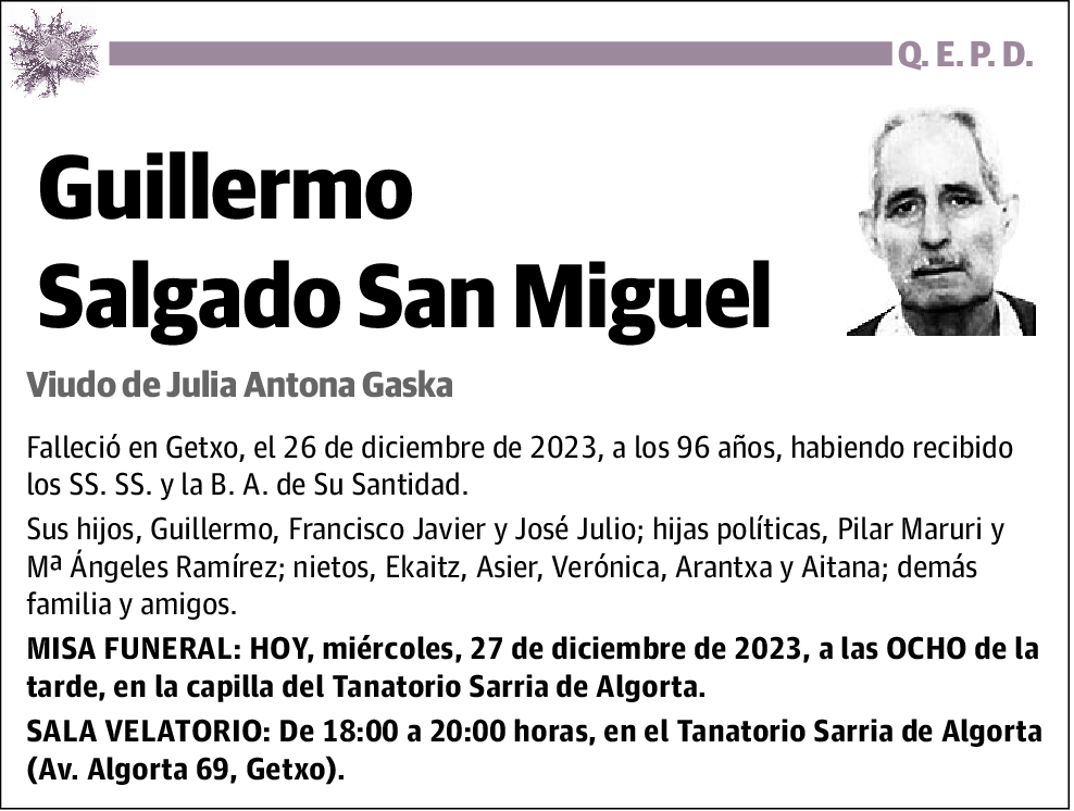 Guillermo Salgado San Miguel