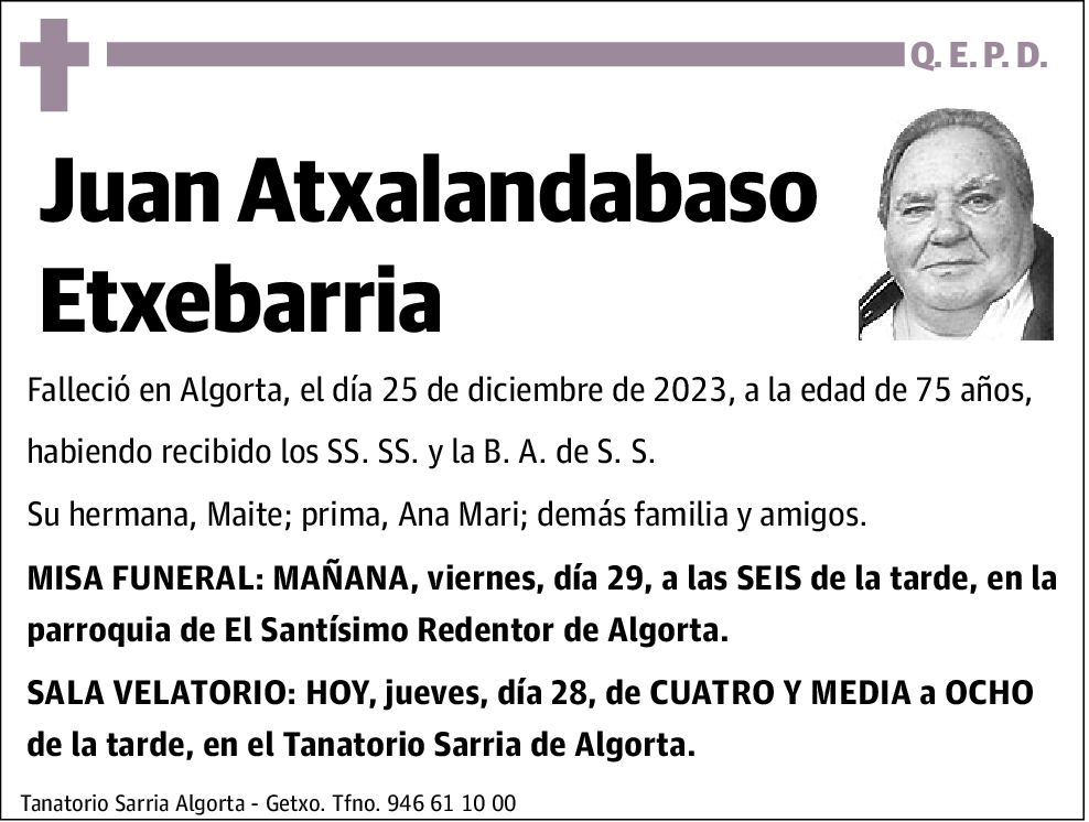 Juan Atxalandabaso Etxebarria