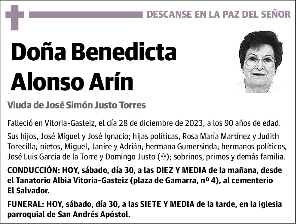 Benedicta Alonso Arín