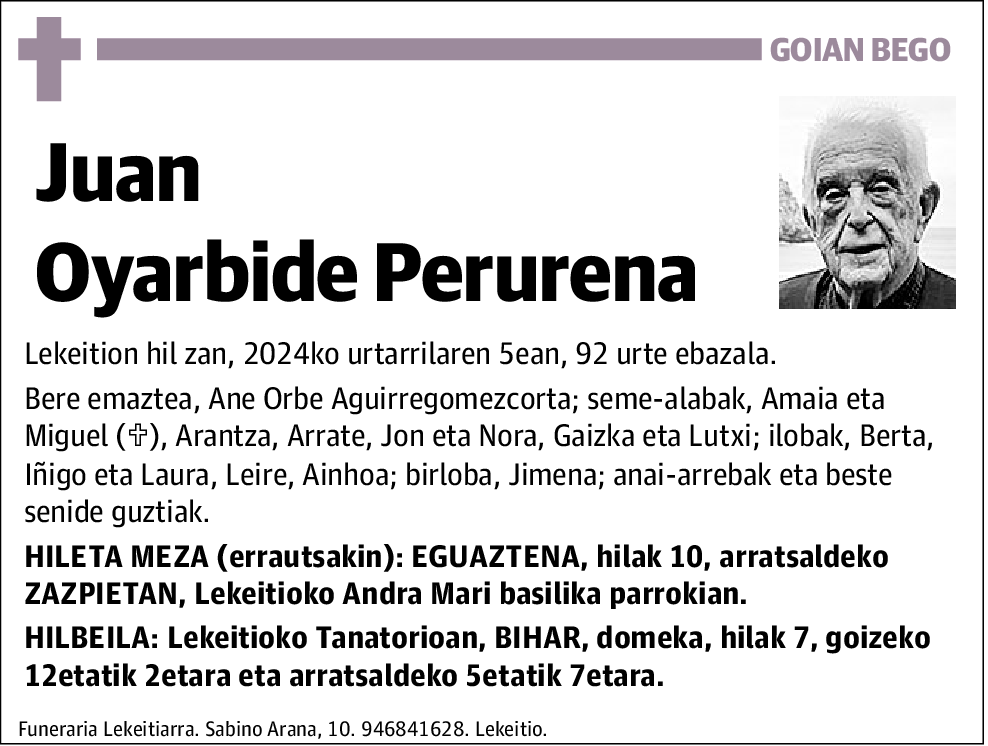 Juan Oyarbide Perurena