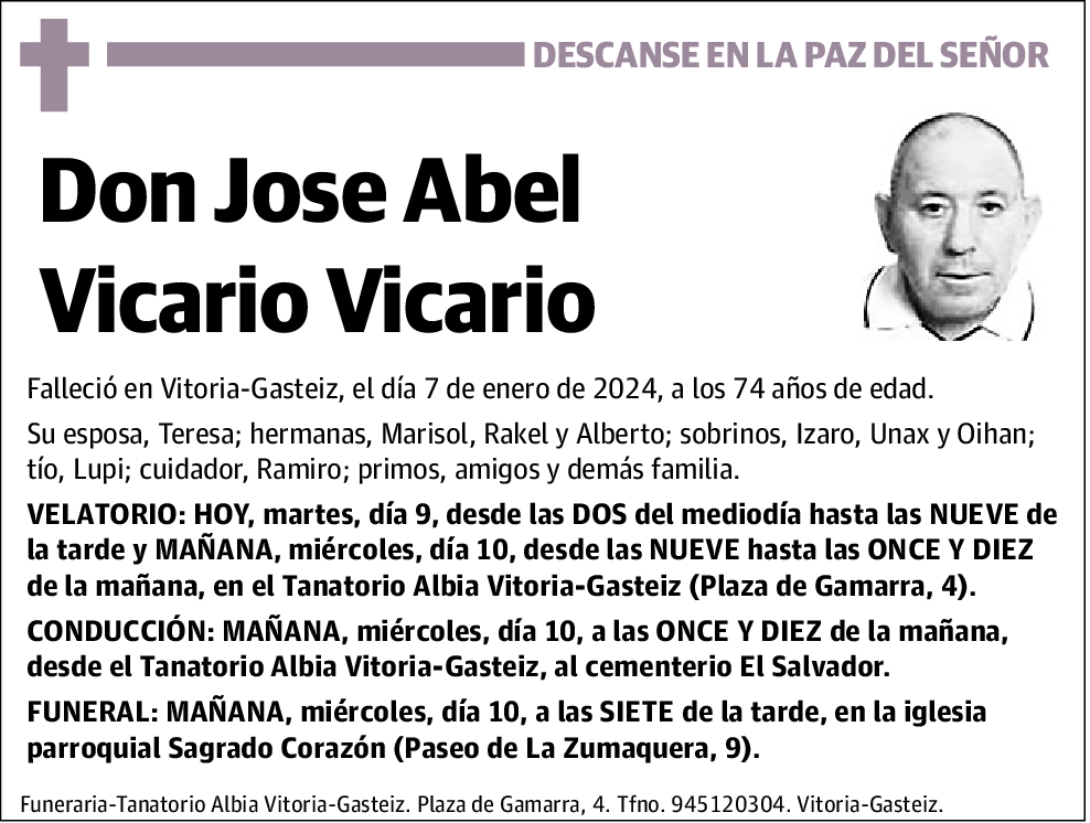 Jose Abel Vicario Vicario