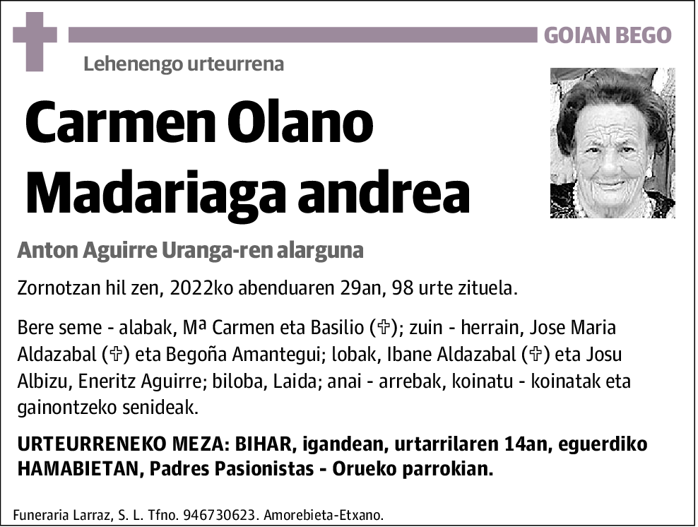 Carmen Olano Madariaga