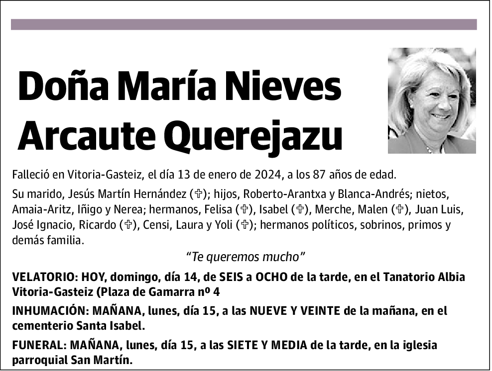 María Nieves Arcaute Querejazu