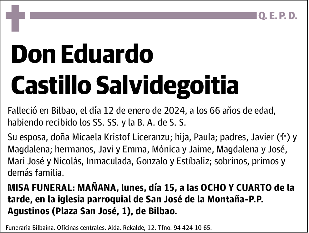 Eduardo Castillo Salvidegoitia