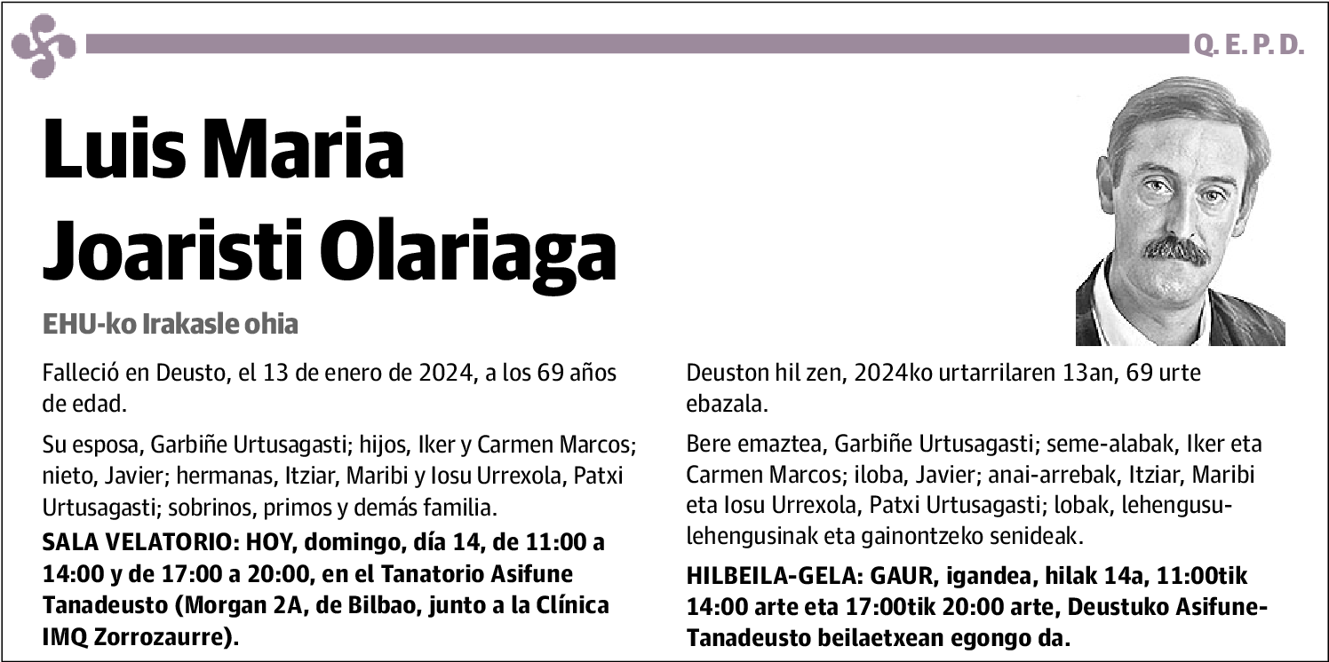 Luis Maria Joaristi Olariaga