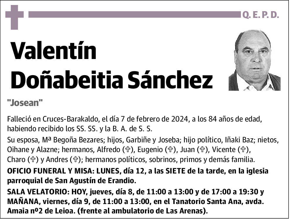 Valentin Doñabeitia Sanchez