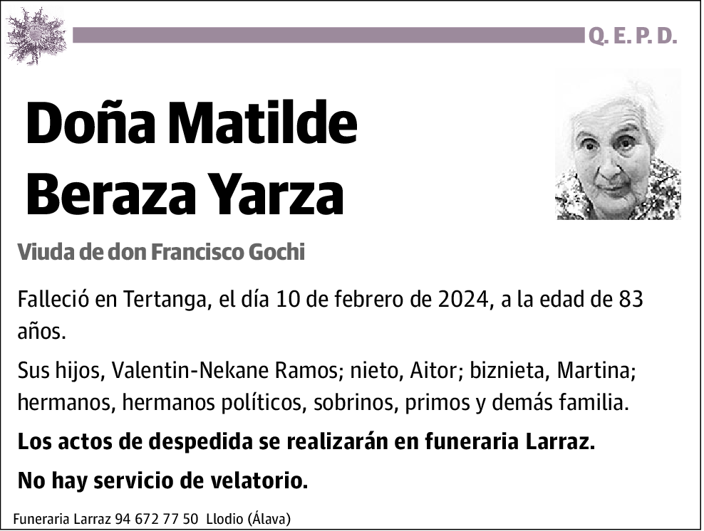 Matilde Beraza Yarza