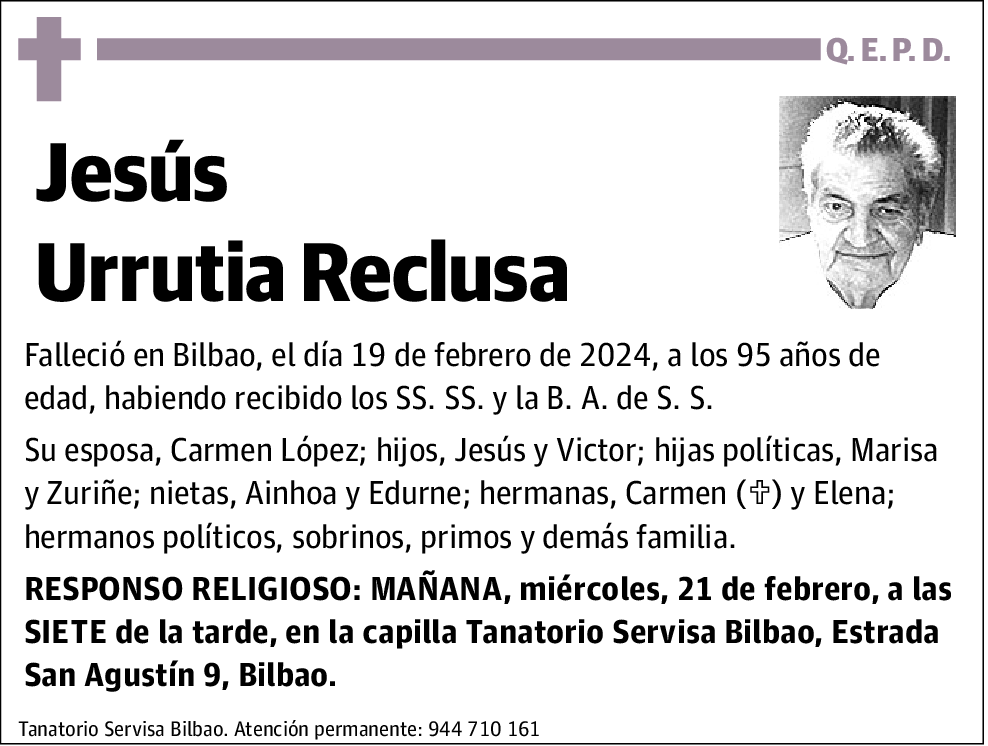 Jesús Urrutia Reclusa