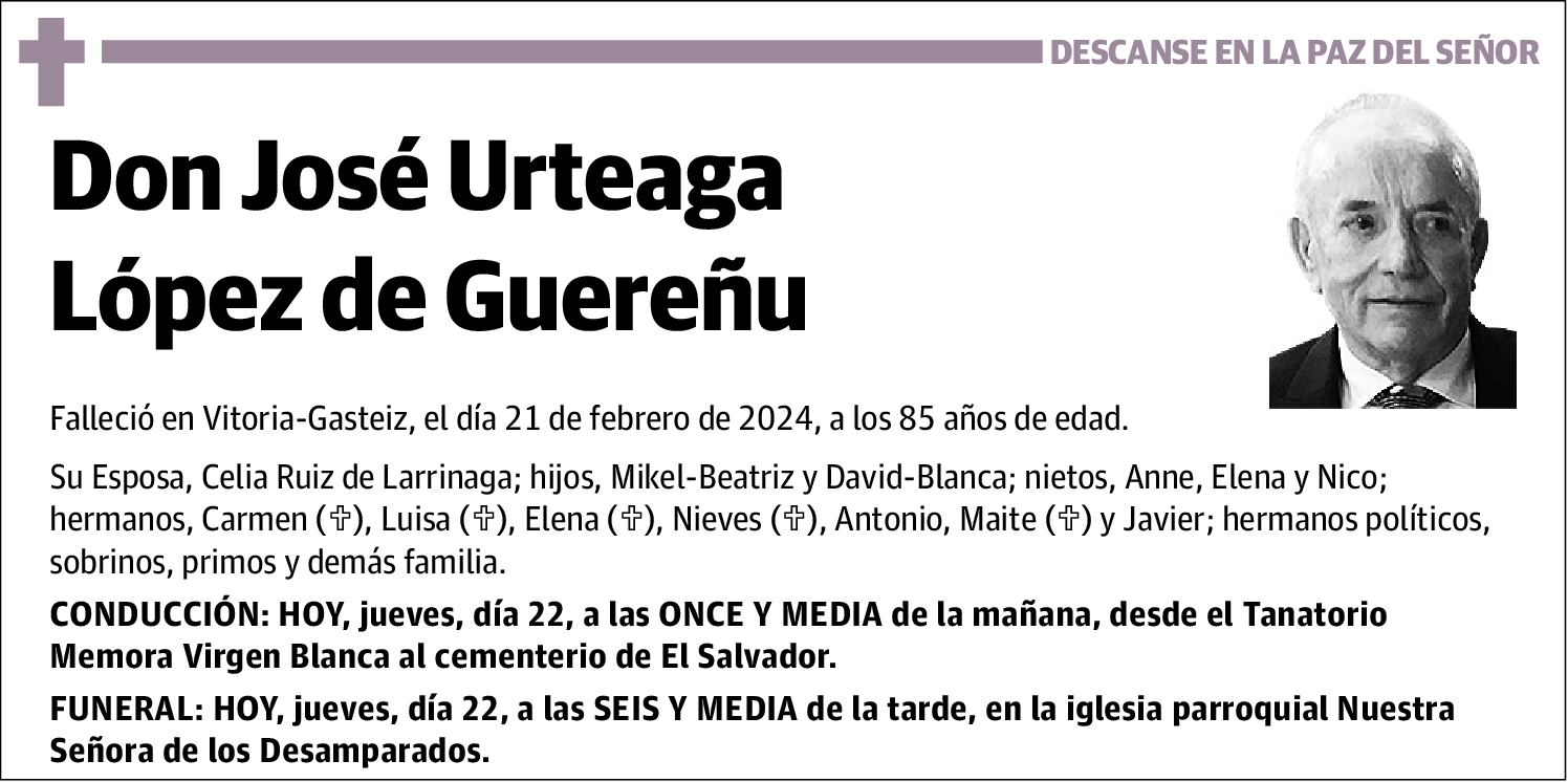 Jose Urteaga Lopez de Guereñu