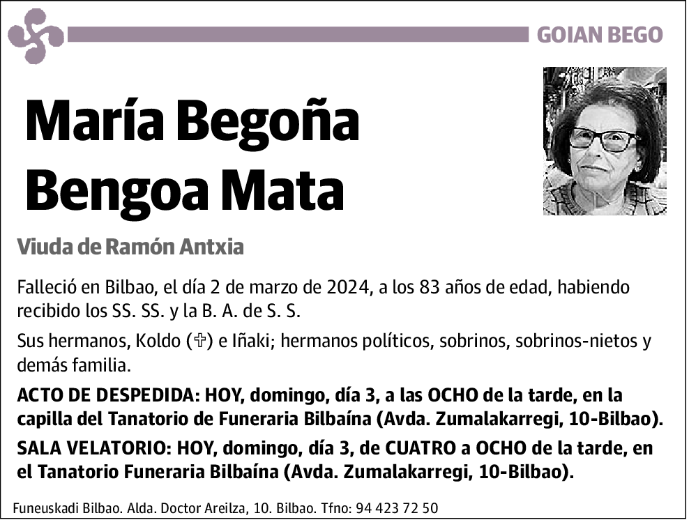 María Begoña Bengoa Mata