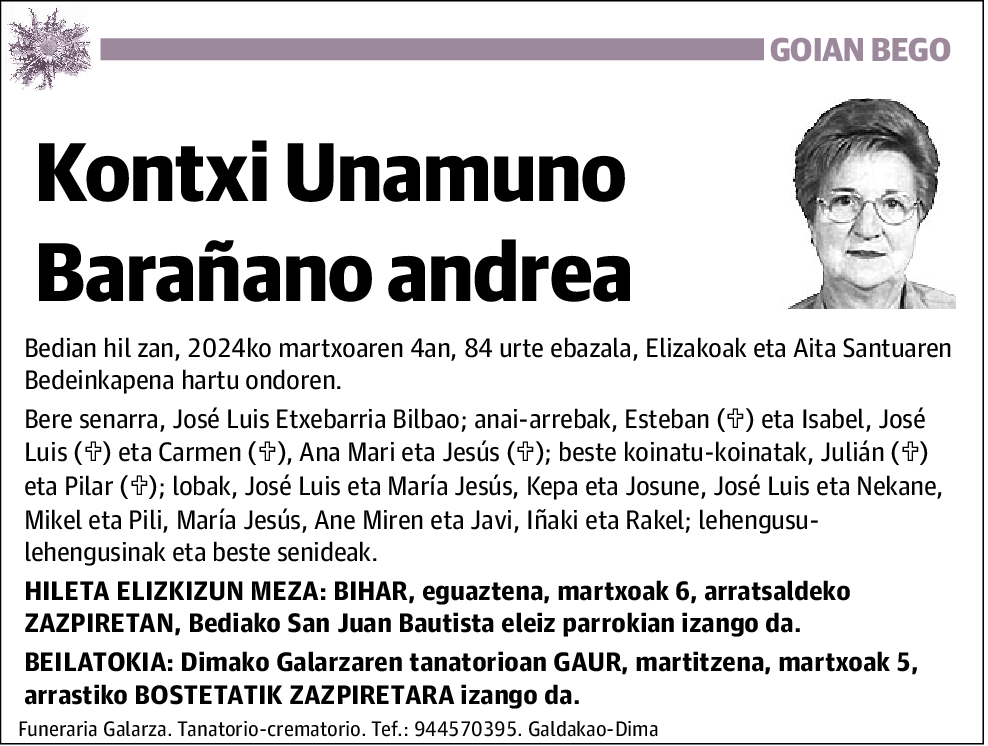 Kontxi Unamuno Barañano
